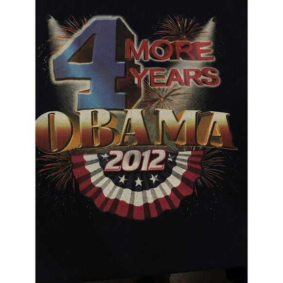 Obama Mens 4more Years Tee Shirts Shirt President 2012'‎ Barack USA Size 3XL - Picture 2 of 4